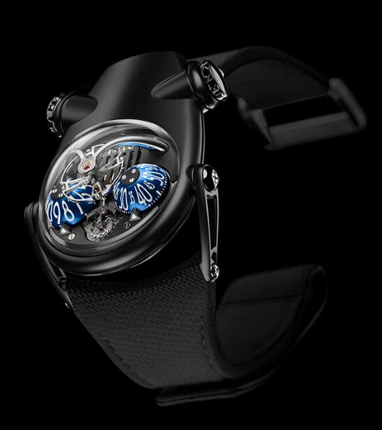 Review Replica MB&F HOROLOGICAL MACHINE HM10 DARK BULLDOG Blue 100.AL.BL Watch - Click Image to Close